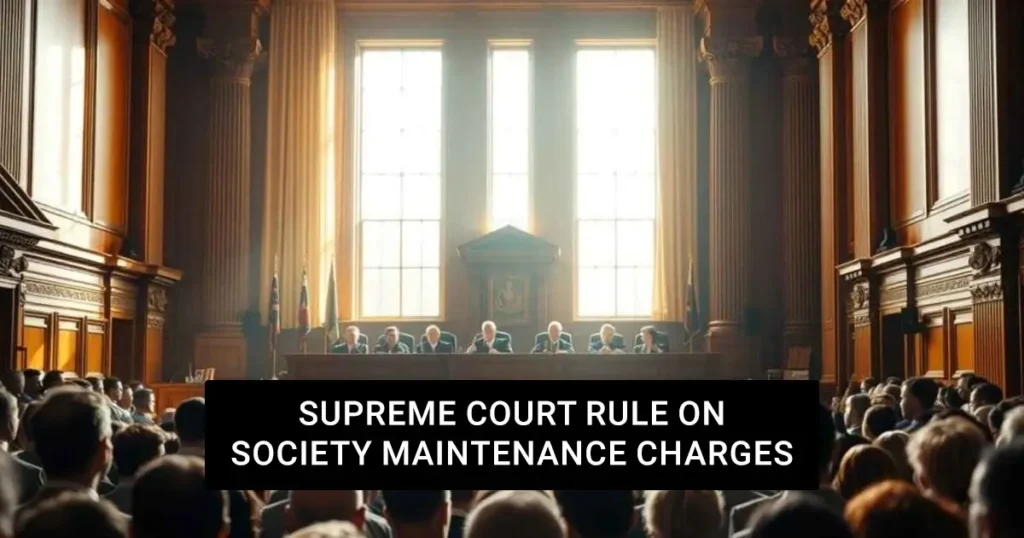 Supreme Court Rule on Society Maintenance Charges